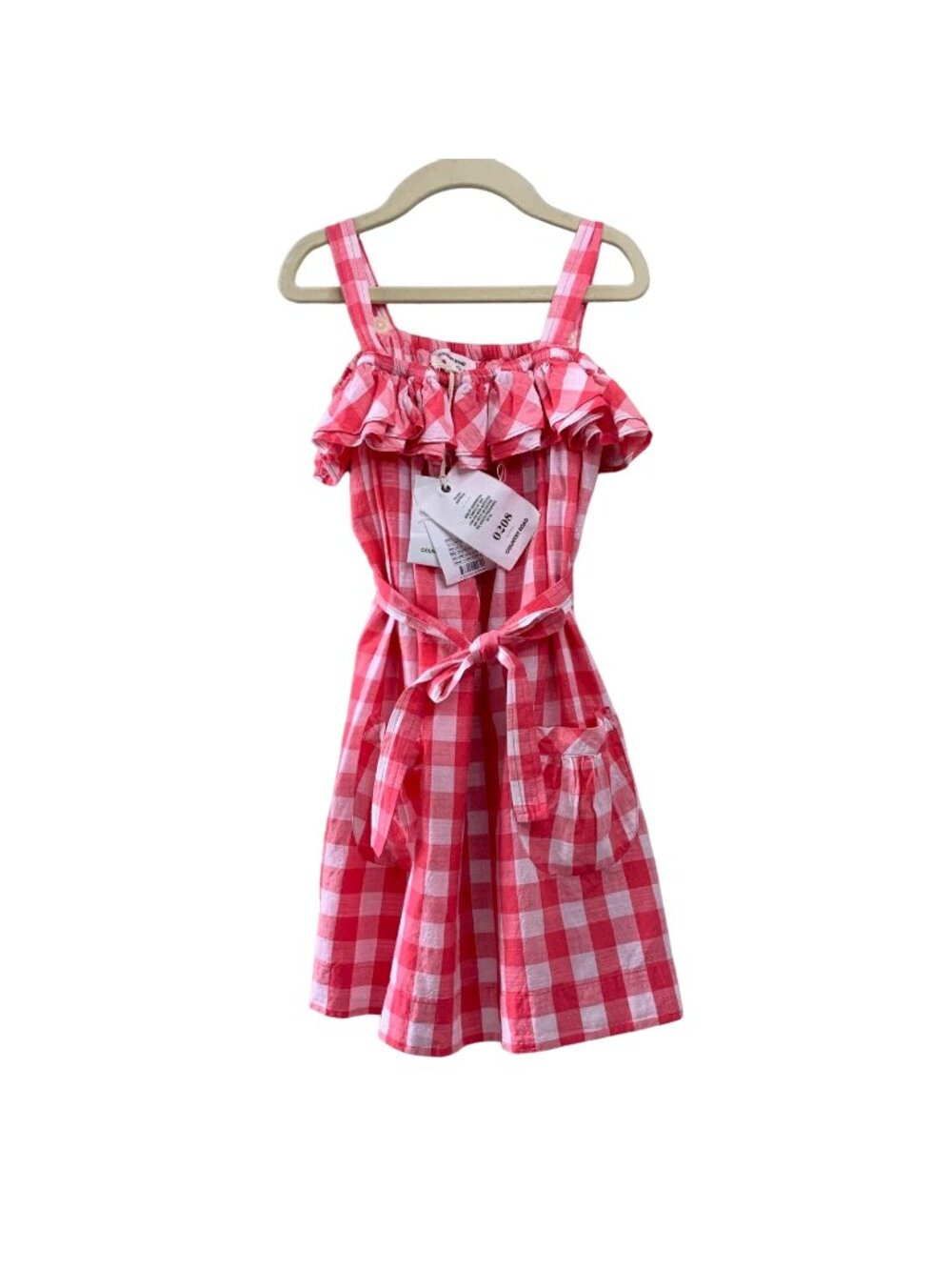 COUNTRY ROAD Red Gingham Sundress Girls 5 NWT Checks Ruffles Picnic Summer NEW